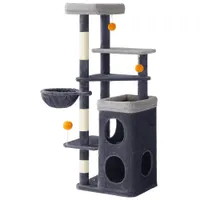 Arbre à Chat 152 cm de Haut, avec 2 Grandes Niches, 3 Plateformes