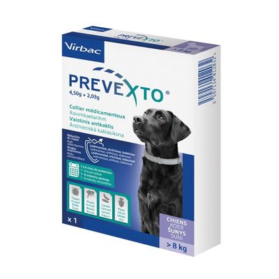 VIRBAC - Prevexto - Collier antiparasitaire Chien + 8kg