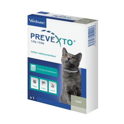VIRBAC - Prevexto - Floh- und Zeckenhalsband für Katzen