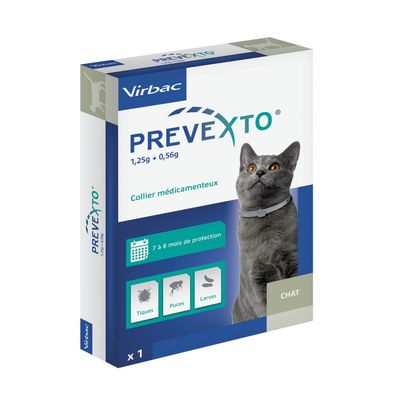 VIRBAC - Prevexto - Floh- und Zeckenhalsband für Katzen