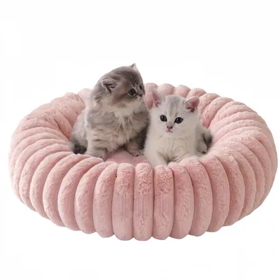 FurryFusion Lit pour chat en forme de beignet