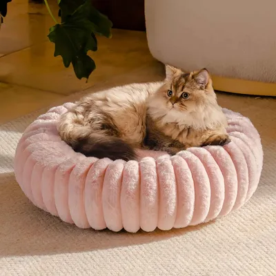 FurryFusion Lit pour chat en forme de beignet