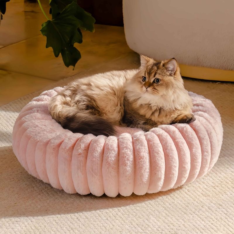 FurryFusion Lit pour chat en forme de beignet