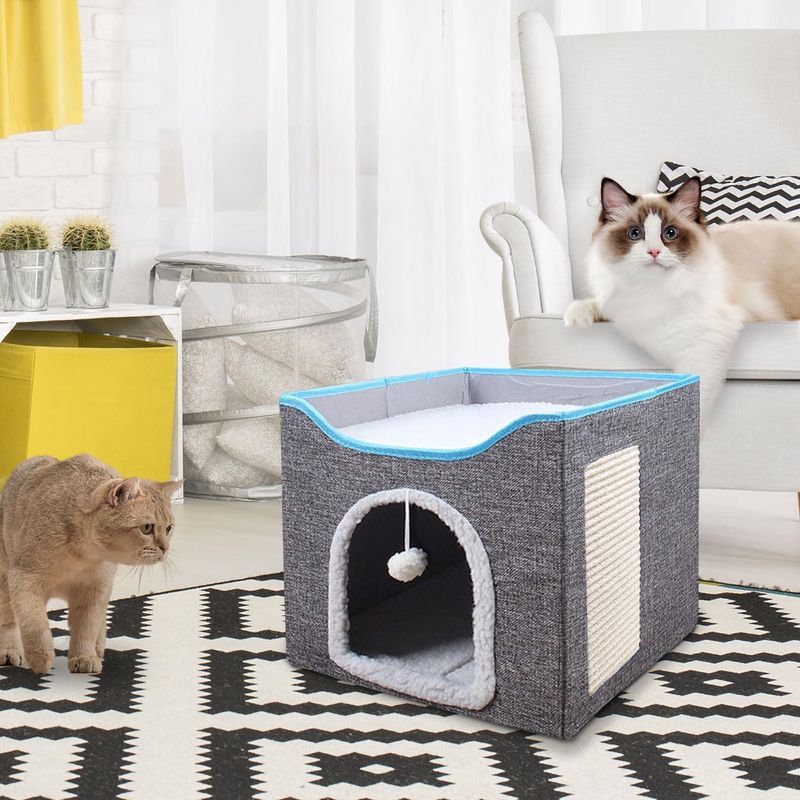 UAMLY Lit pliable à double couche pour chat