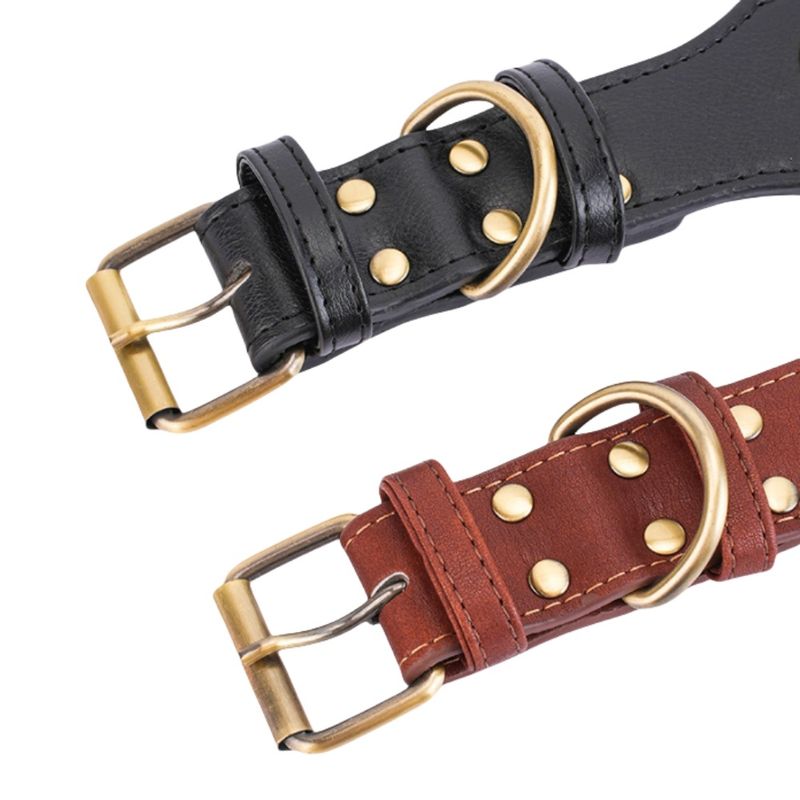 FurryFusion Collier en cuir pour chien