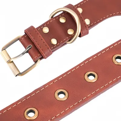 FurryFusion Collier en cuir pour chien