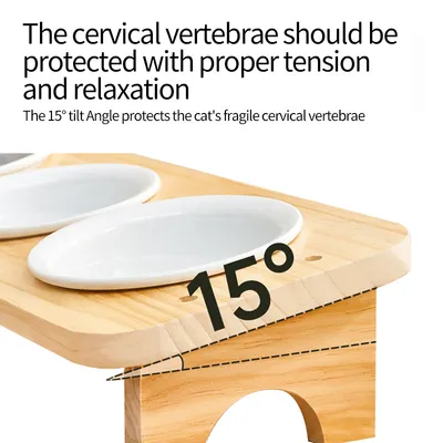 UAMLY Gamelles surélevées en céramique pour chat avec support