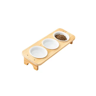 UAMLY Comederos de cerámica elevados para gatos con soporte