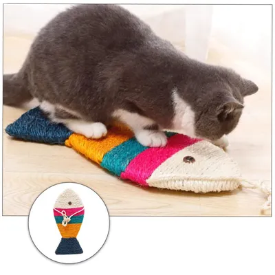 UAMLY Tapis à gratter en forme de poisson pour cha
