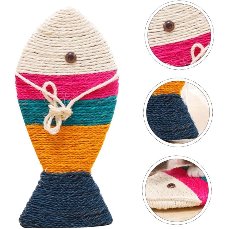 UAMLY Tapis à gratter en forme de poisson pour cha