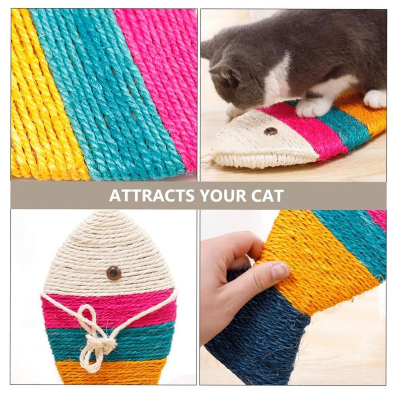UAMLY Tapis à gratter en forme de poisson pour cha