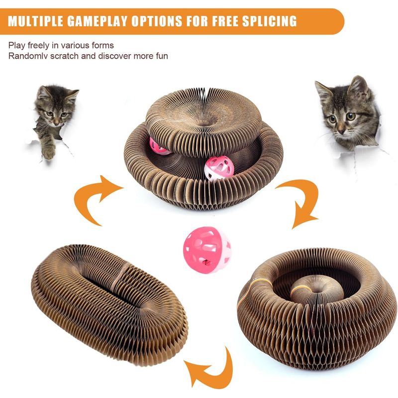 UAMLY Jouet en carton pour chat, orgue magique, griffoir pour chat