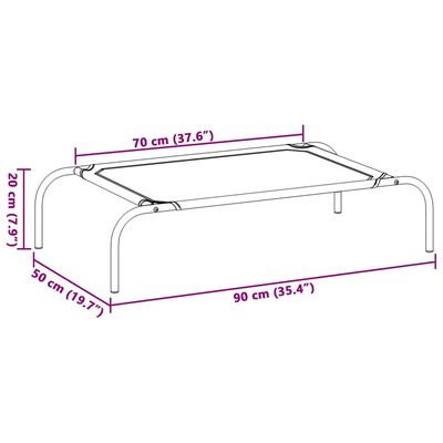 vidaXL lit surélevé pour chien Tissu