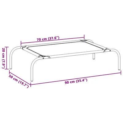 vidaXL lit surélevé pour chien Tissu vidaXL lit surélevé pour chien Tissu