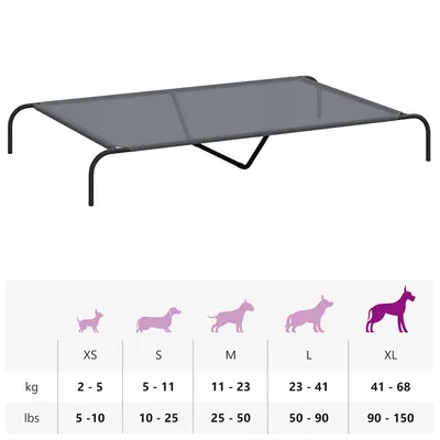 vidaXL lit surélevé pour chien Tissu vidaXL lit surélevé pour chien Tissu
