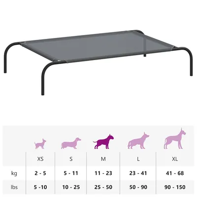 vidaXL lit surélevé pour chien Tissu