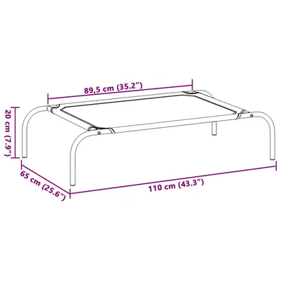 vidaXL lit surélevé pour chien Tissu
