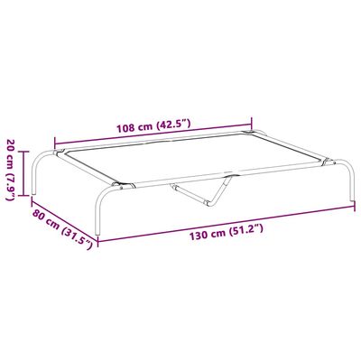 vidaXL lit surélevé pour chien Tissu