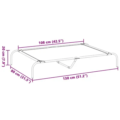 vidaXL lit surélevé pour chien Tissu vidaXL lit surélevé pour chien Tissu