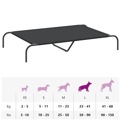 vidaXL lit surélevé pour chien Tissu vidaXL lit surélevé pour chien Tissu