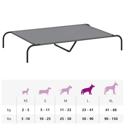 vidaXL lit surélevé pour chien Tissu vidaXL lit surélevé pour chien Tissu