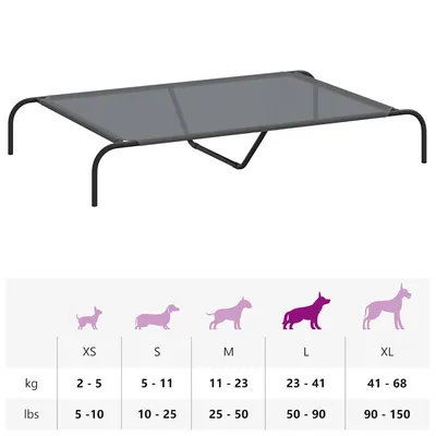 vidaXL lit surélevé pour chien Tissu vidaXL lit surélevé pour chien Tissu