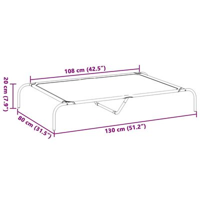 vidaXL lit surélevé pour chien Tissu