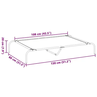 vidaXL lit surélevé pour chien Tissu vidaXL lit surélevé pour chien Tissu