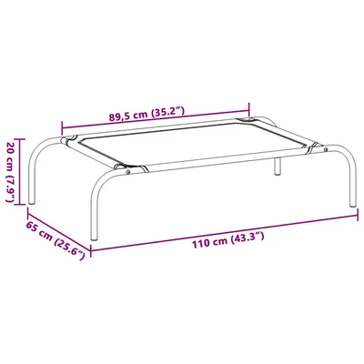 vidaXL lit surélevé pour chien Tissu vidaXL lit surélevé pour chien Tissu