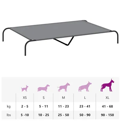 vidaXL lit surélevé pour chien Tissu vidaXL lit surélevé pour chien Tissu