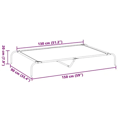 vidaXL lit surélevé pour chien Tissu vidaXL lit surélevé pour chien Tissu