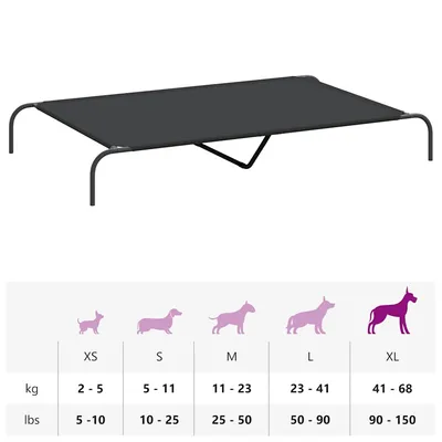 vidaXL lit surélevé pour chien Tissu vidaXL lit surélevé pour chien Tissu