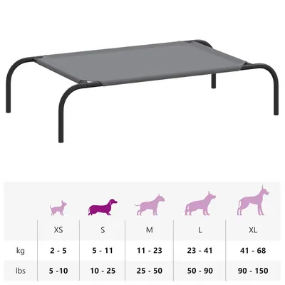 vidaXL lit surélevé pour chien Tissu vidaXL lit surélevé pour chien Tissu