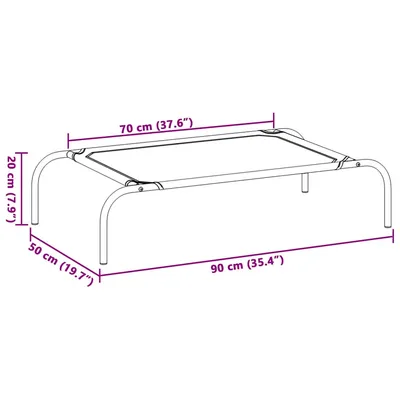 vidaXL lit surélevé pour chien Tissu vidaXL lit surélevé pour chien Tissu