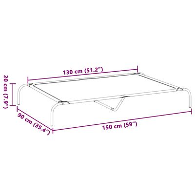 vidaXL lit surélevé pour chien Tissu
