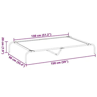 vidaXL lit surélevé pour chien Tissu vidaXL lit surélevé pour chien Tissu