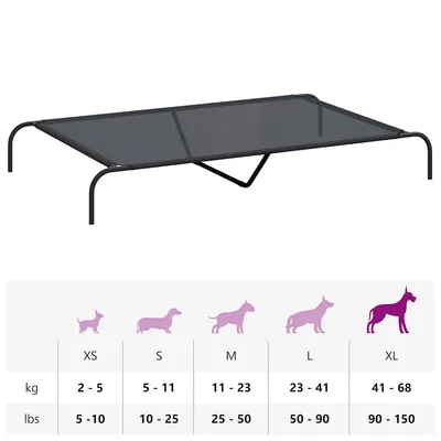 vidaXL lit surélevé pour chien Tissu vidaXL lit surélevé pour chien Tissu