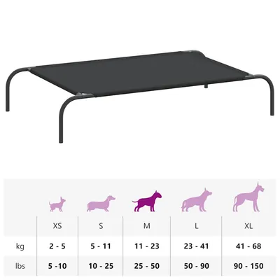 vidaXL lit surélevé pour chien Tissu vidaXL lit surélevé pour chien Tissu