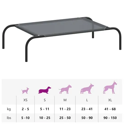 vidaXL lit surélevé pour chien Tissu vidaXL lit surélevé pour chien Tissu