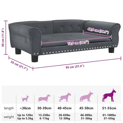 vidaXL lit pour chien Velours vidaXL lit pour chien Velours