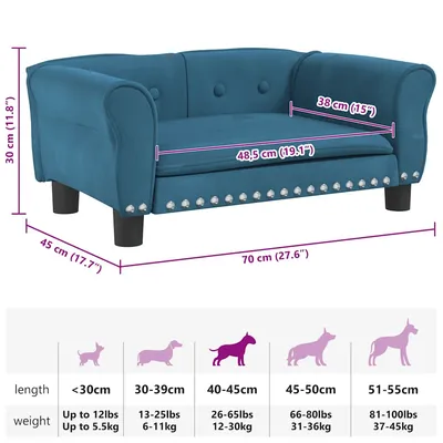 vidaXL lit pour chien Velours vidaXL lit pour chien Velours
