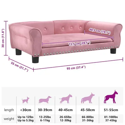 vidaXL lit pour chien Velours vidaXL lit pour chien Velours