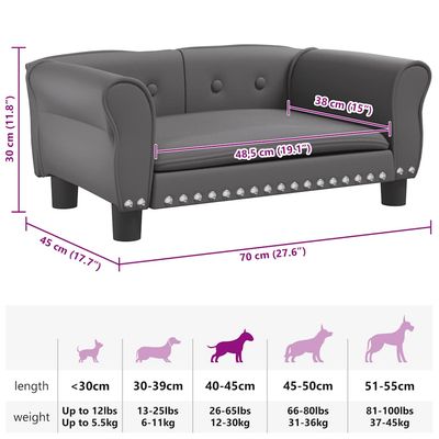 vidaXL lit pour chien Faux cuir