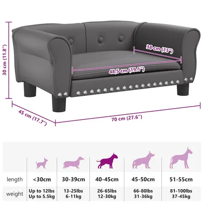 vidaXL lit pour chien Cuir artificiel vidaXL lit pour chien Cuir artificiel