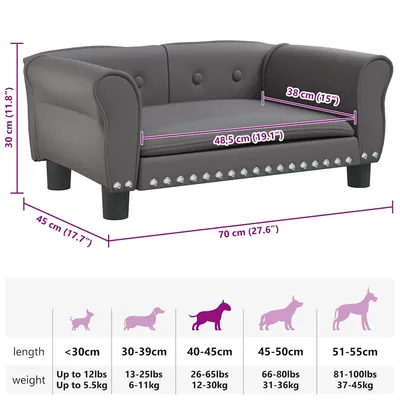 vidaXL lit pour chien Cuir artificiel vidaXL lit pour chien Cuir artificiel