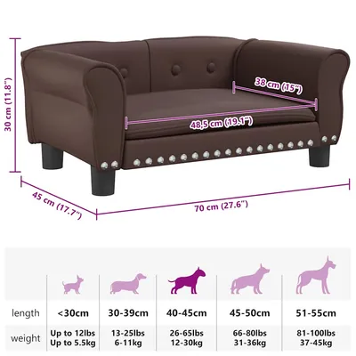 vidaXL lit pour chien Cuir artificiel vidaXL lit pour chien Cuir artificiel