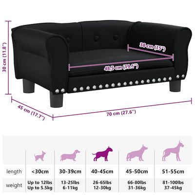 vidaXL lit pour chien Faux cuir