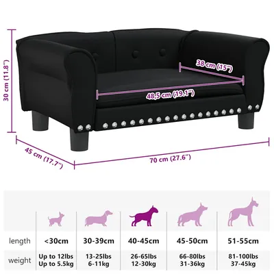 vidaXL lit pour chien Cuir artificiel