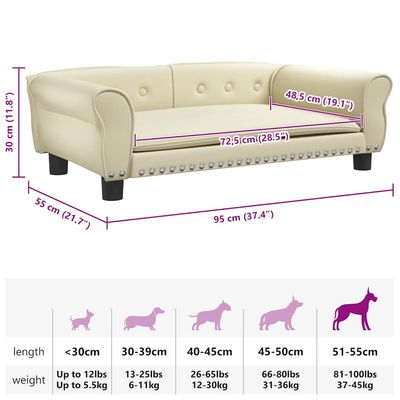 vidaXL lit pour chien Faux cuir