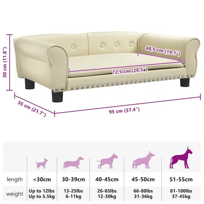 vidaXL lit pour chien Cuir artificiel